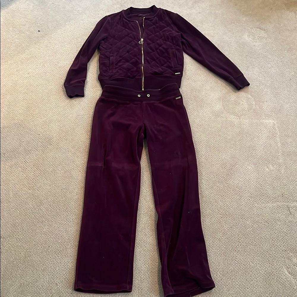 Women's Purple Velour Tracksuit